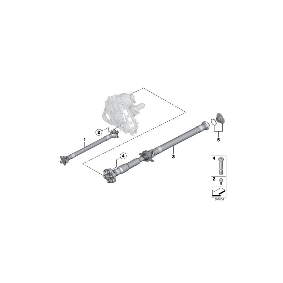 Genuine BMW 26108676288 F34 Drive Shaft Automatic Transmission L=1440mm (Inc. 335iX)