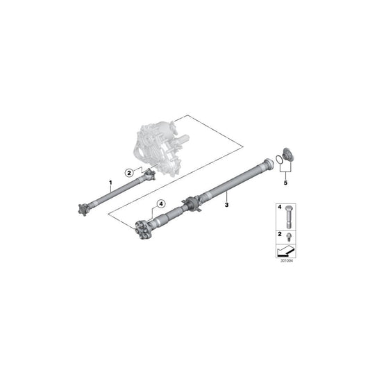 Genuine BMW 26108676288 F34 Drive Shaft Automatic Transmission L=1440mm (Inc. 335iX)