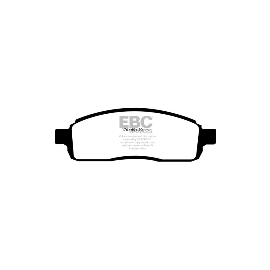 EBC PD03KF1359 Ford F-150 Yellowstuff Front Brake Pad & Plain Disc Kit 2 | ML Performance UK Car Parts