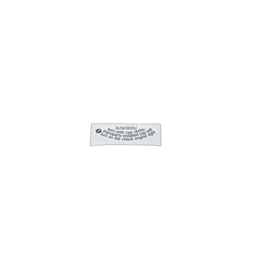 Genuine BMW 71246750683 E52 Label "Filler Cap" OBD II (Inc. Z8)