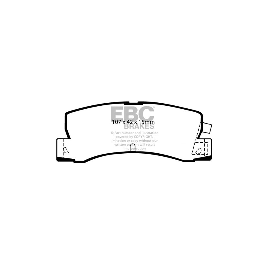 EBC DP629 Toyota Ultimax Rear Brake Pads - Akebono Caliper (Inc. Corolla & Levin) 2 | ML Performance UK Car Parts