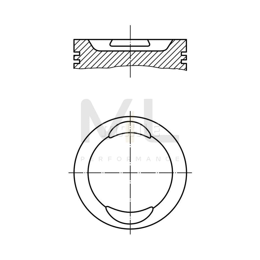 MAHLE ORIGINAL 029 73 03 Piston 75,76 mm, without cooling duct | ML Performance Car Parts