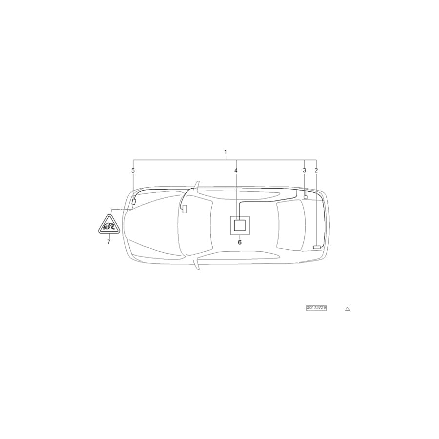 Genuine BMW 51448251705 E38 Cover F Ultrasonic Burglar Alarm PERLBEIGE (Inc. 740iL, 740iLP & 750iLS)