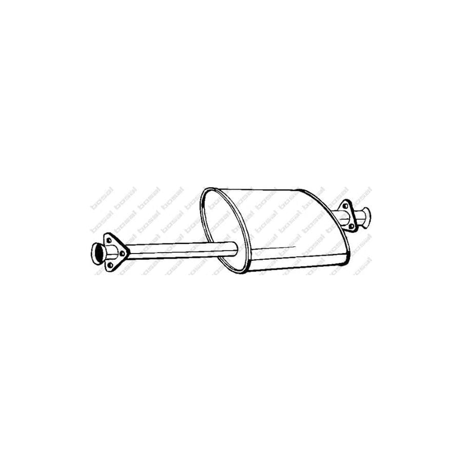 Bosal 284-361 Middle Silencer for Land Rover 110/127 (Ldh)