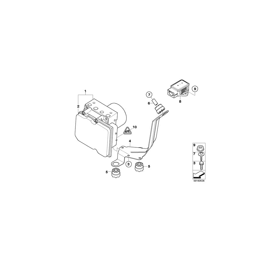 Genuine BMW 34516762183 E53 Bracket Hydro Unit (Inc. X5)