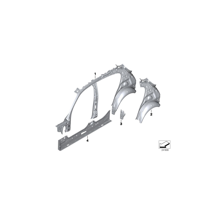 Genuine BMW 41217284354 F20 F21 Cover Panel, Wheel House, Right (Inc. 120d, 225d & 230iX)
