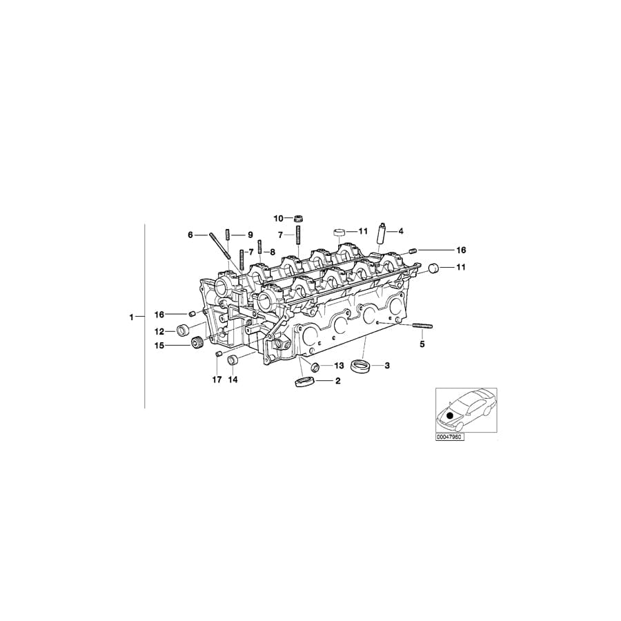 Genuine BMW 11121432427 E31 E38 E39 Valve Seat Ring Exhaust 32,00mm (+0,4) (Inc. X5 4.4i, X5 4.6is & 740i)