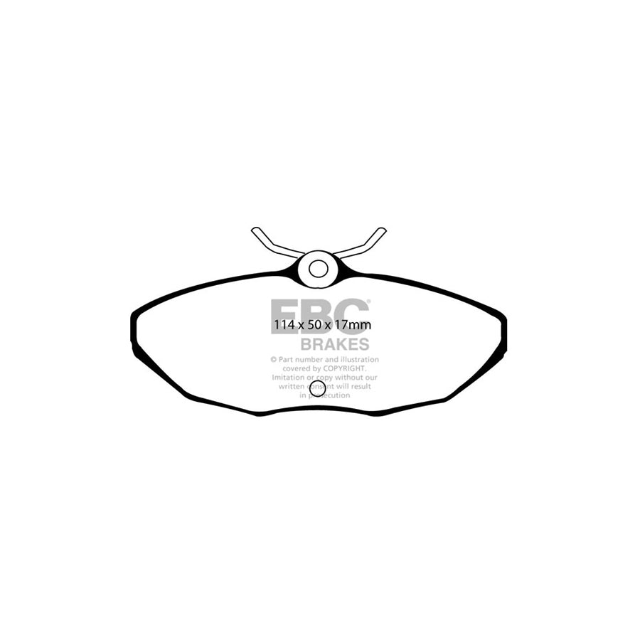 EBC DP21221 Ford Jaguar Lincoln Greenstuff Rear Brake Pads - Girling/TRW Caliper (Inc. Thunderbird, S-Type, LS) 2 | ML Performance UK Car Parts