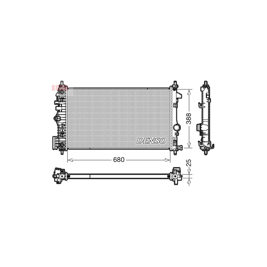DENSO DRM20108 Engine Radiator for Opel Insignia