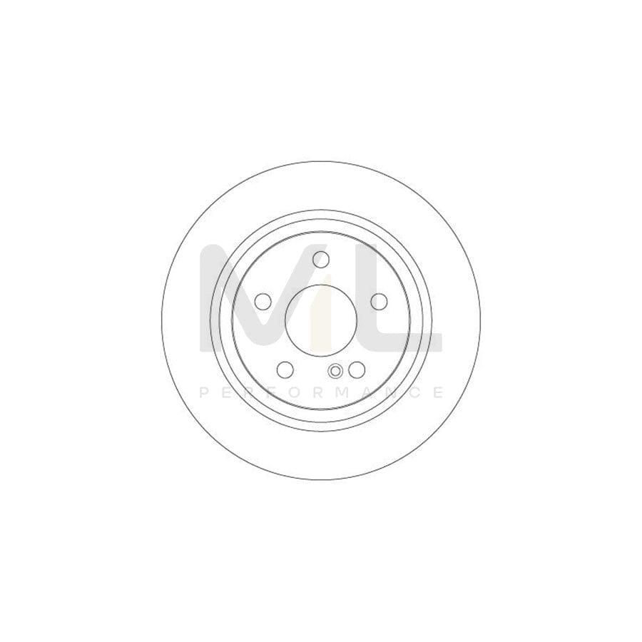 TRW DF6277 Brake Disc suitable for MERCEDES-BENZ SL Convertible (R230) Solid, Painted  - 1 piece