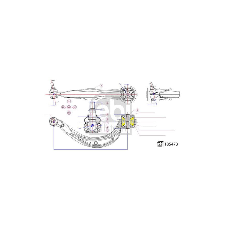 Febi Bilstein 185473 Suspension Arm For Audi Q5 (8Rb)
