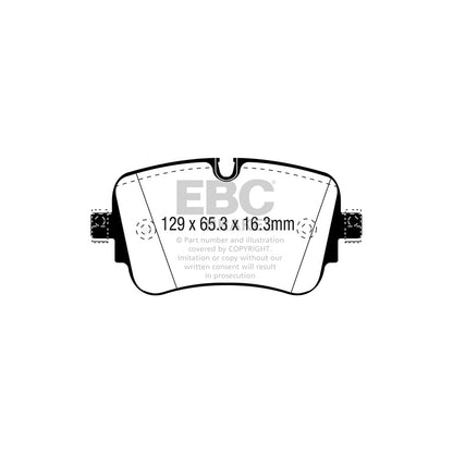 EBC PD01KR1005 Audi Greenstuff Rear Brake Pad & Plain Disc Kit - TRW Caliper (Inc. Q7 & Q8) 2 | ML Performance UK Car Parts