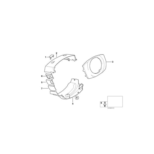 Genuine BMW 61316911558 E66 E67 E65 Trim Panel Finisher LHD DUNKELBEIGE (Inc. 745LiS, 745d & 730i)