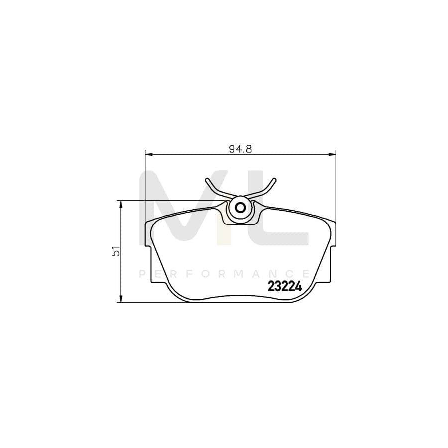 TEXTAR 2322411 Brake pad set not prepared for wear indicator, with brake caliper screws, with accessories