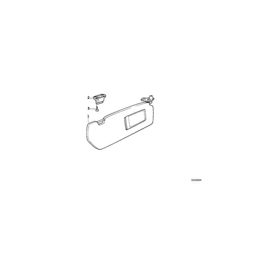Genuine BMW 51168173474 E36 Sun Visor With Mirror-Covering Right HELLBEIGE (Inc. 320i, 318tds & 318is)