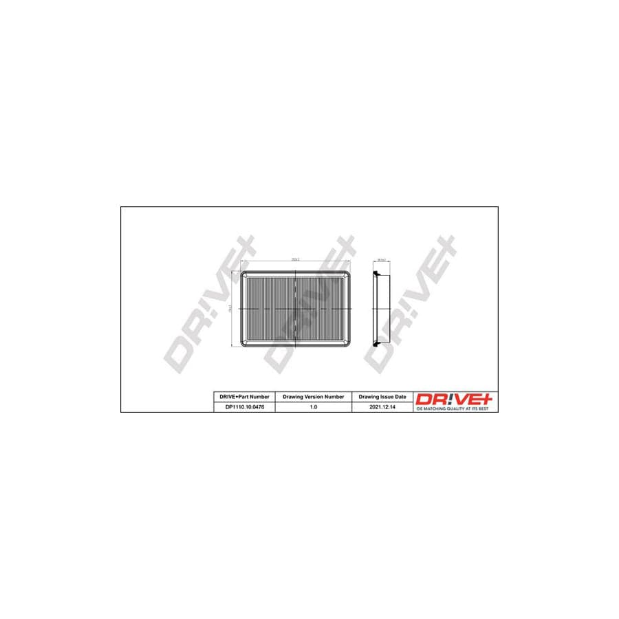 Dr!Ve+ Dp1110.10.0476 Air Filter