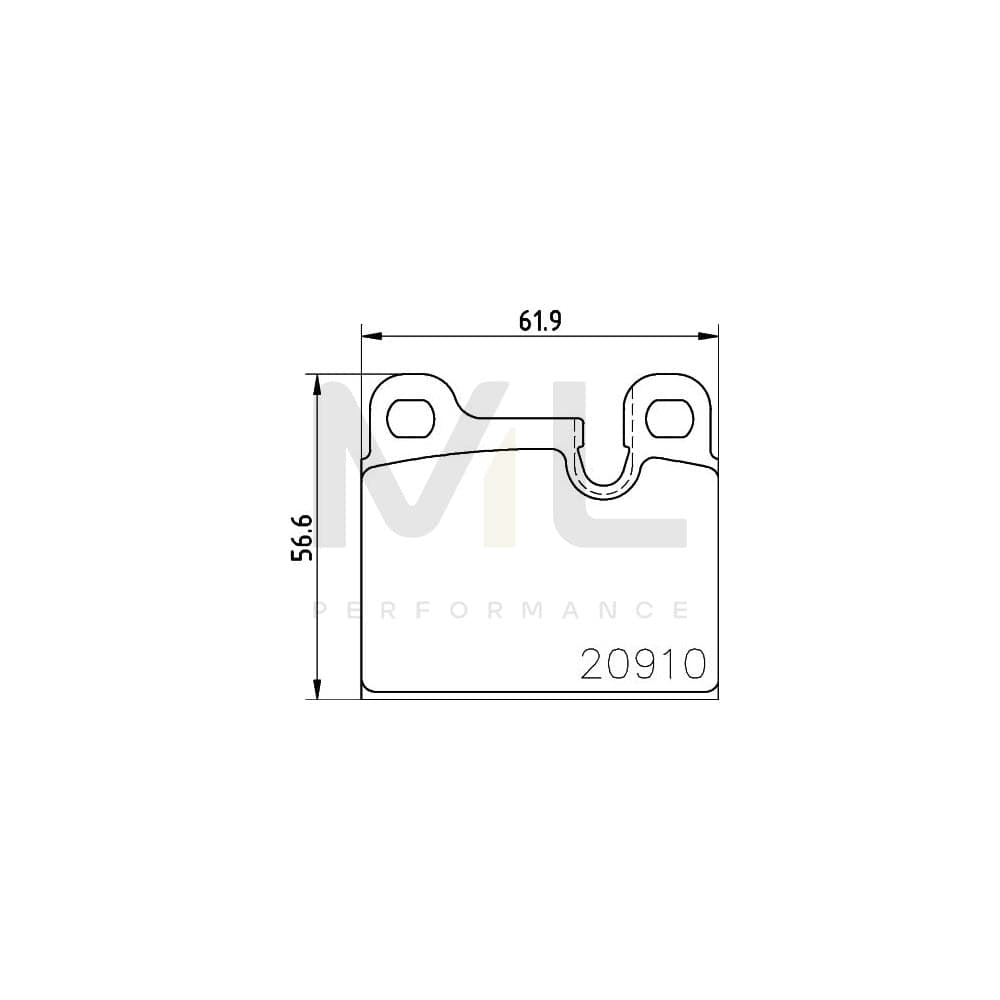 Hella 8DB 355 008-111 Brake Pad Set Prepared For Wear Indicator | ML Performance Car Parts