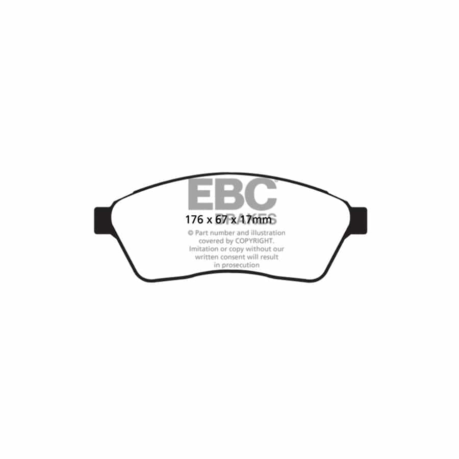 EBC PD03KF1388 Cadillac Saab Yellowstuff Front Brake Pad & Plain Disc Kit (Inc. SRX & 9-4X) 2 | ML Performance UK Car Parts