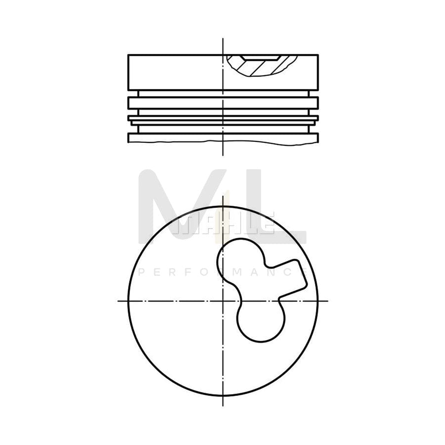 MAHLE ORIGINAL 011 71 01 Piston 83,0 mm, with piston ring carrier | ML Performance Car Parts
