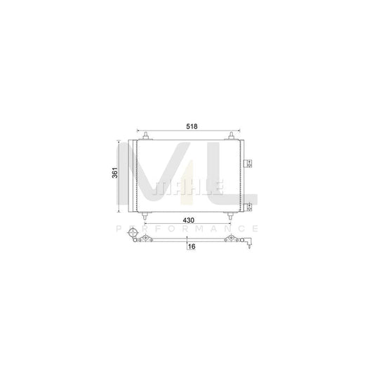 MAHLE ORIGINAL AC 314 000S Air conditioning condenser with dryer | ML Performance Car Parts
