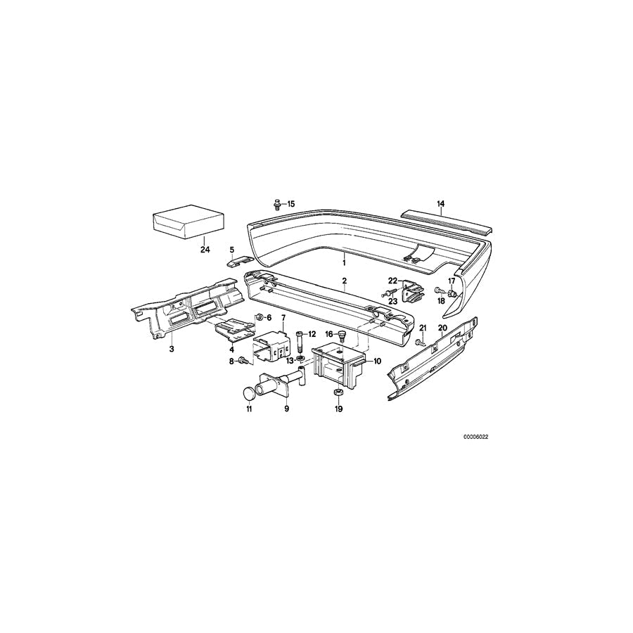 Genuine BMW 51129059113 E32 Mounting Parts Set (Inc. 730iL, 740iL & 735i)