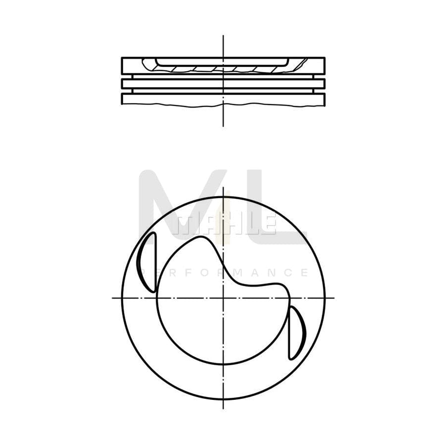 MAHLE ORIGINAL 002 19 02 Piston 89,5 mm, without cooling duct | ML Performance Car Parts