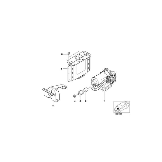 Genuine BMW 34511163072 E36 Rubber Mounting (Inc. Z3 1.8, Z3 2.8 & 318i)