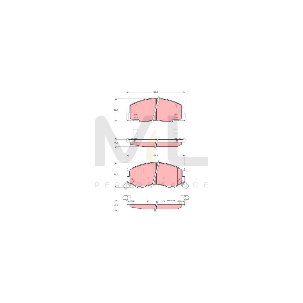 TRW Gdb3157 Brake Pad Set With Acoustic Wear Warning