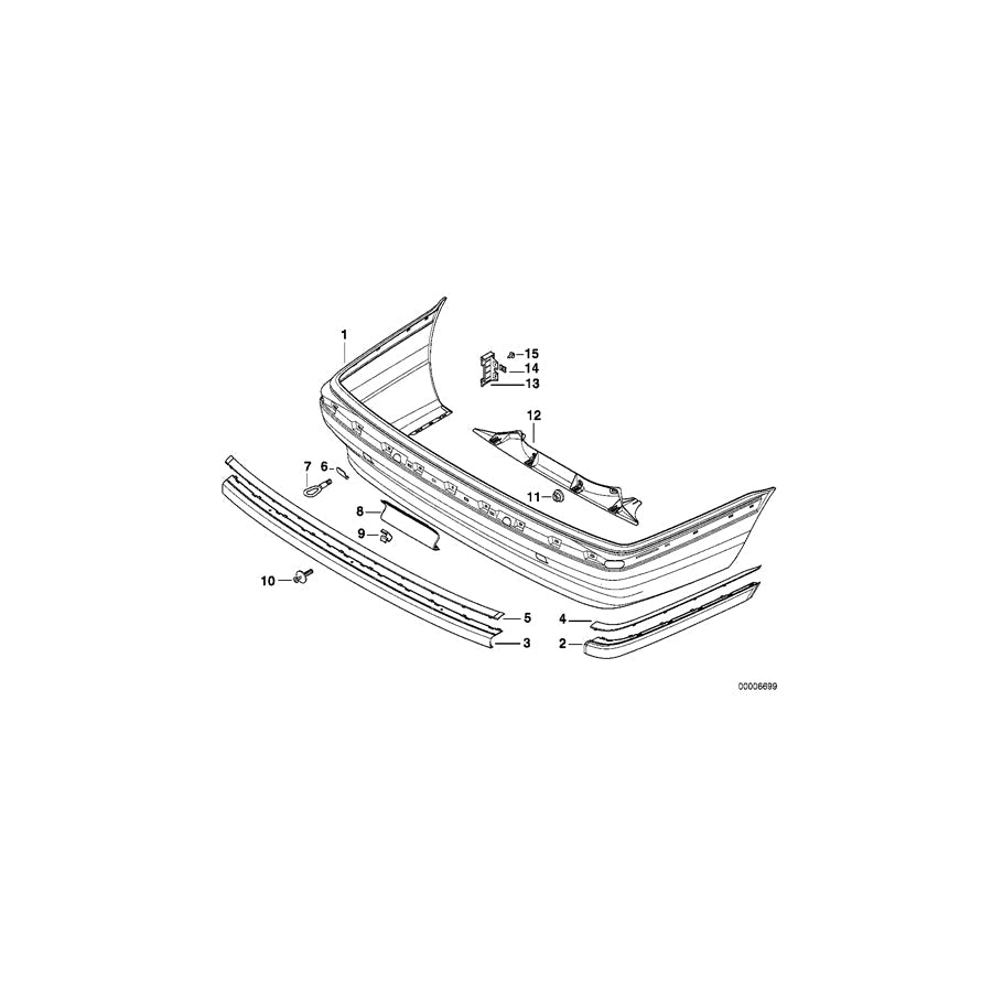 Genuine BMW 51128125433 E38 Covering Left CHROM (Inc. 750iL, L7 & 740iL)