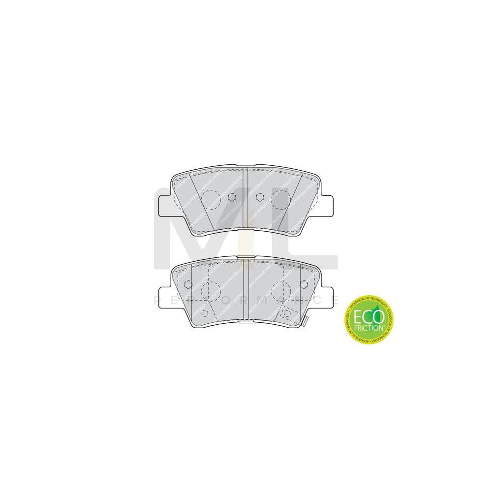 Ferodo Premier Eco Friction FDB4387 Brake Pad Set With Acoustic Wear Warning, Without Accessories