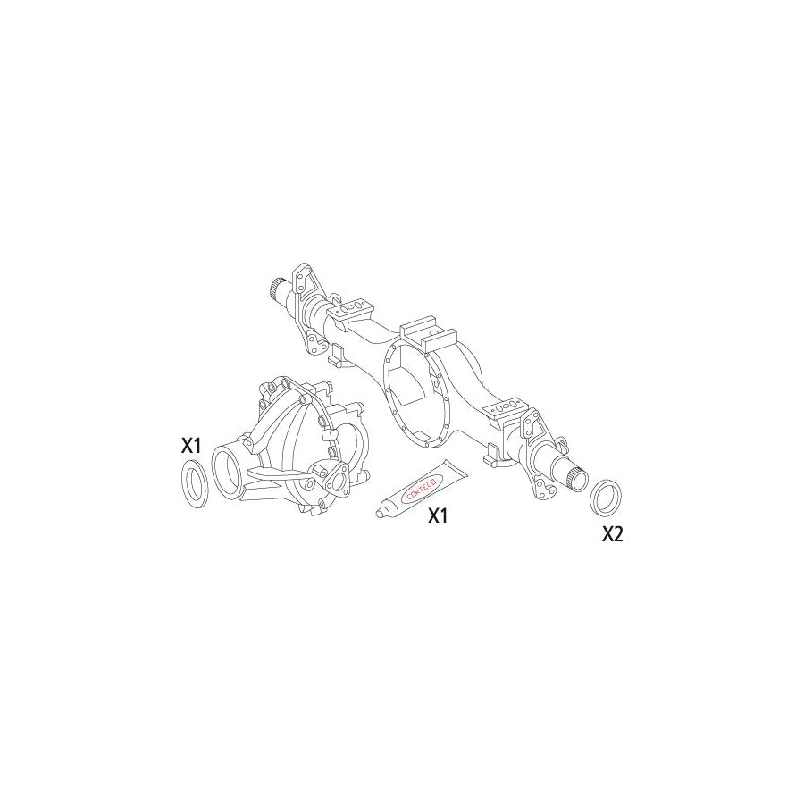 Corteco 19536224 Gasket Set, Differential Suitable for Mercedes-Benz Vario