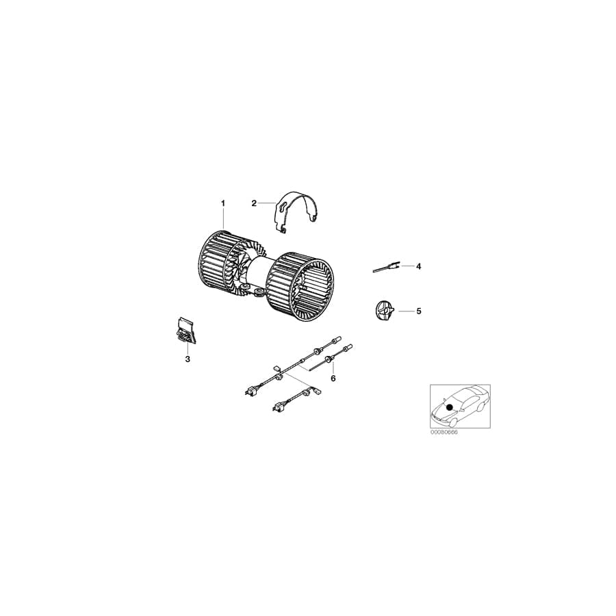 Genuine BMW 64118385270 E52 Wiring For Air Conditioner (Inc. ALPINA V8 & Z8)