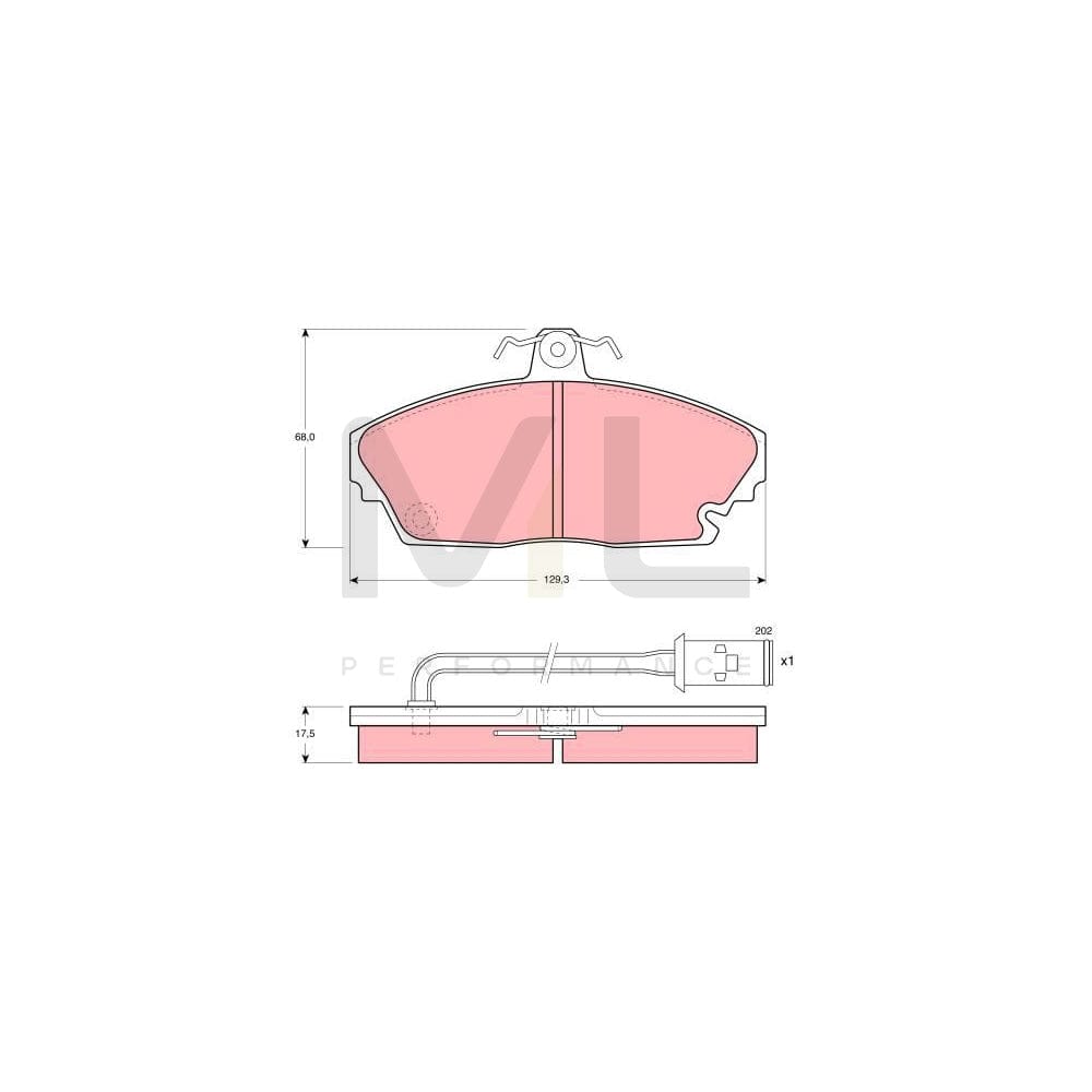 TRW Gdb479 Brake Pad Set Incl. Wear Warning Contact, With Brake Caliper Screws, With Accessories