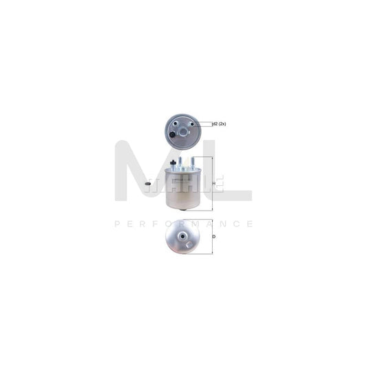 MAHLE ORIGINAL KL 639D Fuel filter In-Line Filter | ML Performance Car Parts