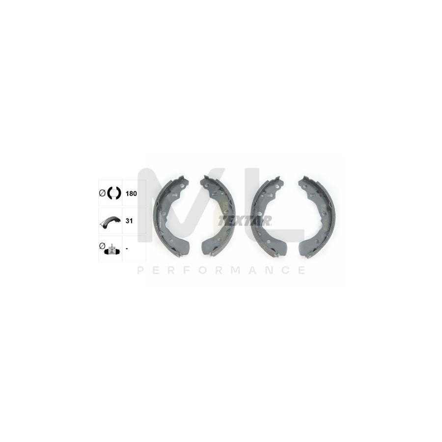 TEXTAR 91065600 Brake Shoe Set without handbrake lever