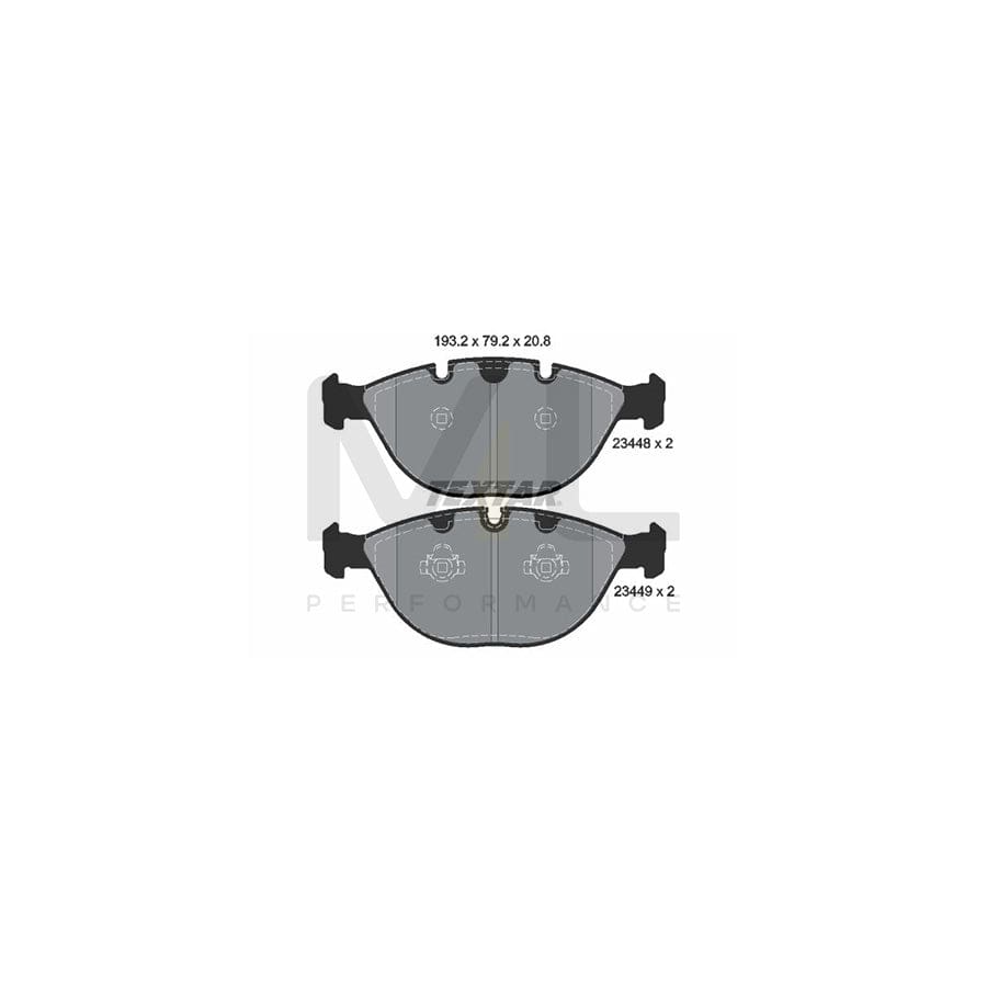 TEXTAR 2344801 Brake pad set for BMW X5 (E53) prepared for wear indicator