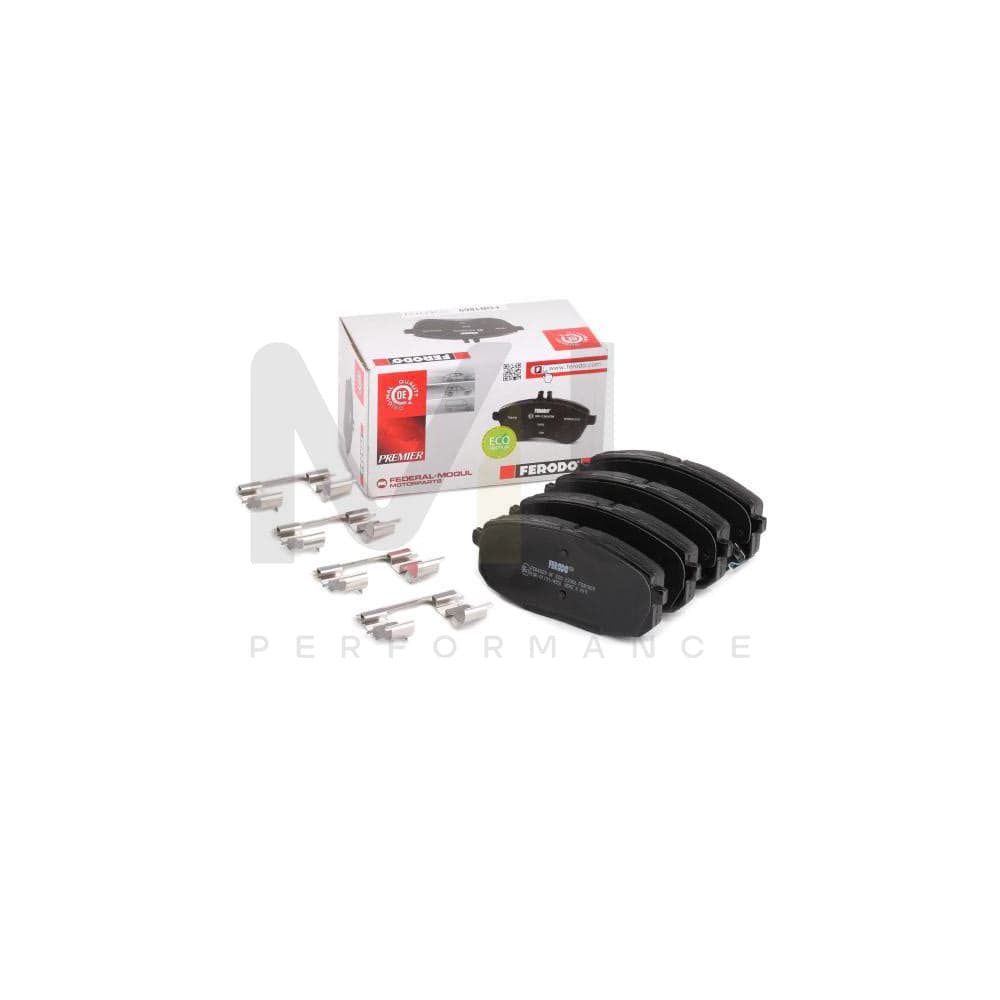 Ferodo Premier Eco Friction FDB1869 Brake Pad Set With Acoustic Wear Warning, With Piston Clip, With Accessories