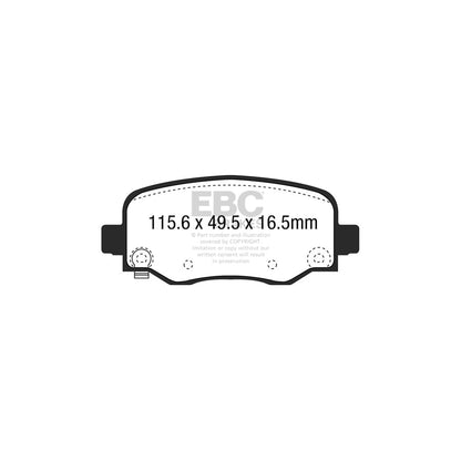 EBC PD01KR1009 Jeep Cherokee Greenstuff Rear Brake Pad & Plain Disc Kit 2 | ML Performance UK Car Parts