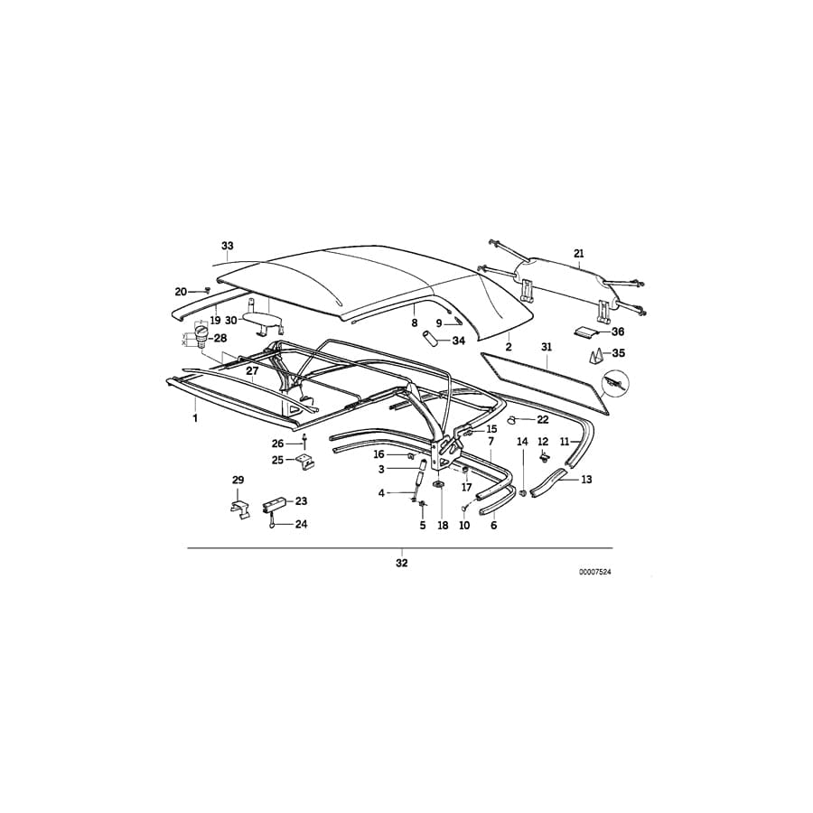 Genuine BMW 54311943747 E30 Fit Bolt M6X0.75X17 (Inc. 325i, 320i & 318i)
