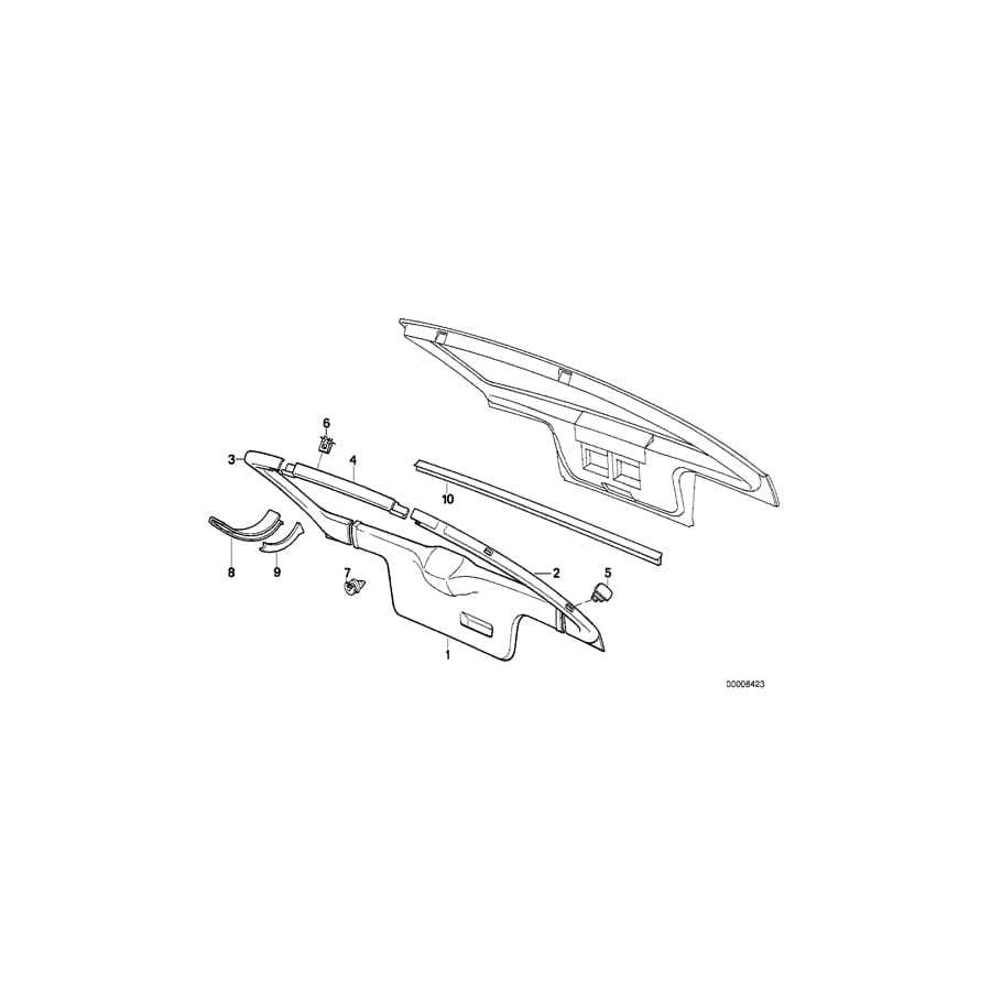 Genuine BMW Mini 51498123832 E65 E46 E89 Clip, Black (Inc. M5)