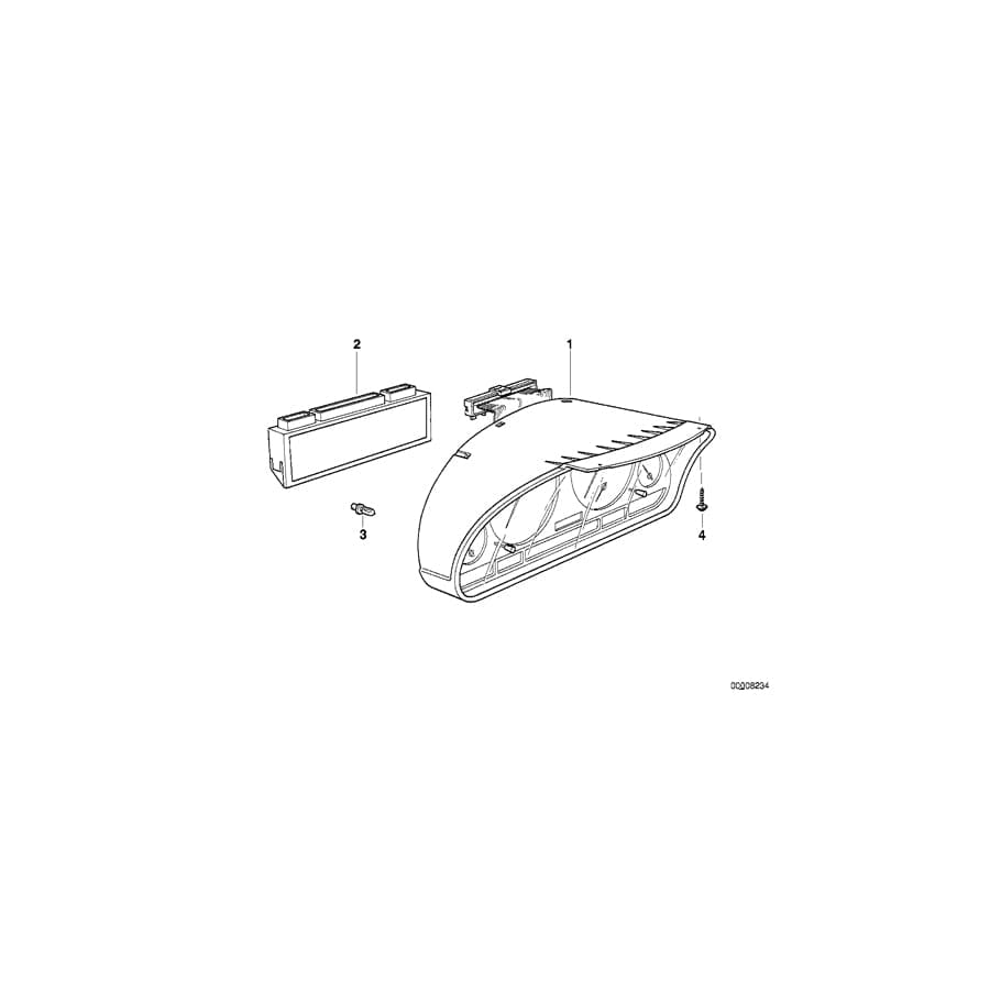 Genuine BMW 62119155823 E39 At-Instrument Cluster, Uncoded MPH (Inc. 540i & 540iP)