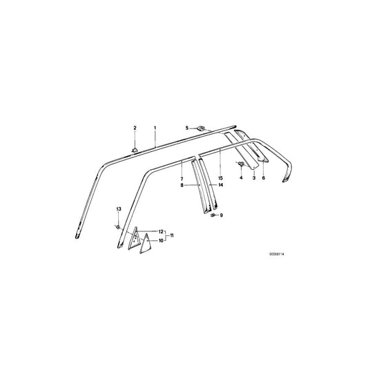 Genuine BMW 51341961255 E28 Covering Left SCHWARZ (Inc. 518i, 524td & 535i)