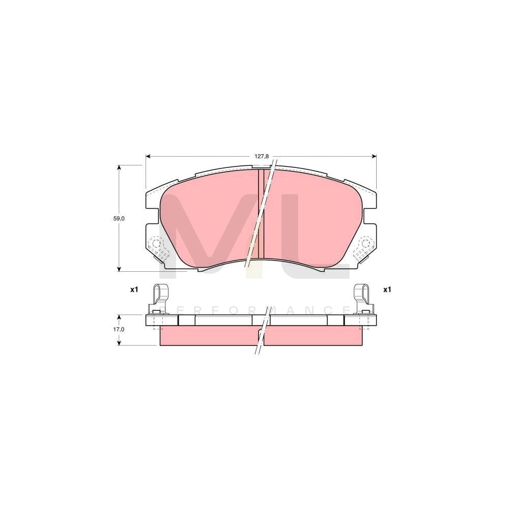 TRW Gdb1179 Brake Pad Set With Acoustic Wear Warning