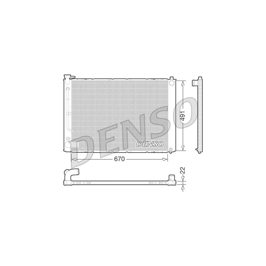 DENSO DRM51011 Engine Radiator for Lexus Rx II (Xu30)