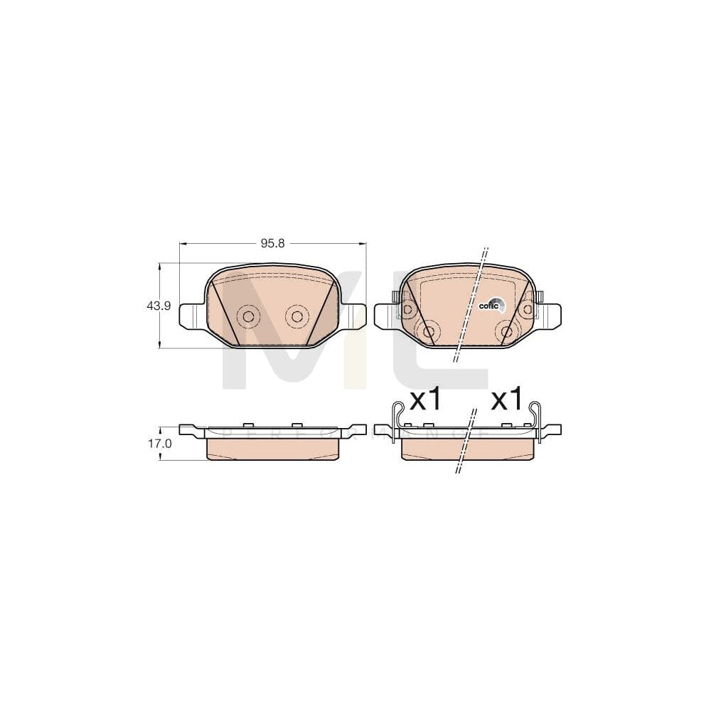 TRW Gdb2002 Brake Pad Set For Fiat 500L (351, 352) Cotec, With Acoustic Wear Warning