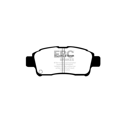 EBC DP21225 Toyota Yaris (XP10) Greenstuff Front Brake Pads 2 | ML Performance UK Car Parts