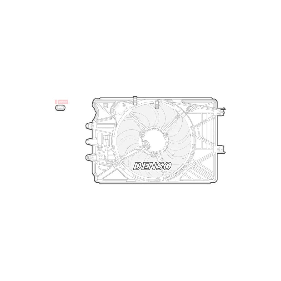 DENSO DER09069 Fan, Radiator for Fiat 500L (351, 352)