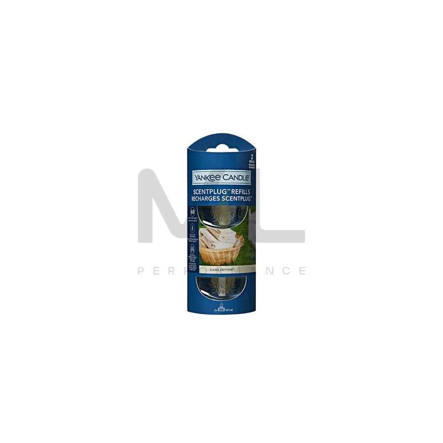 Yankee Candle Scent Plug Twin Pack Refills Car Air Freshener - Clean Cotton