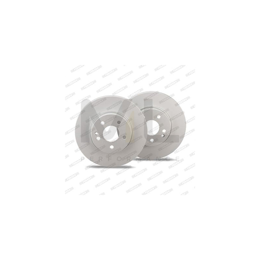 Ferodo DDF830-1 Brake Disc for Audi A4 Solid, With Wheel Studs, Without Abs Sensor Ring  - Pair