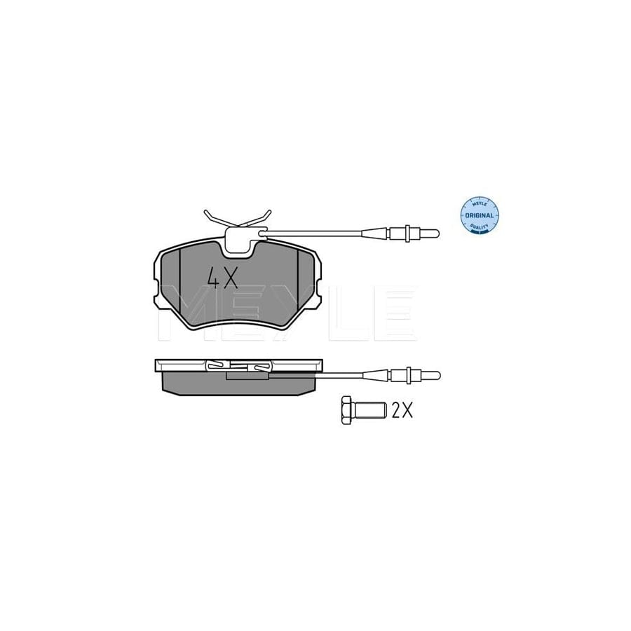 Meyle 025 212 0918/W Brake Pad Set For Peugeot 405